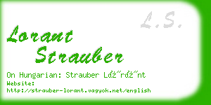 lorant strauber business card